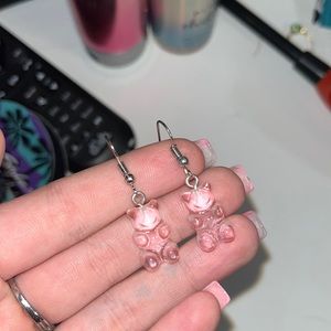 Pink Gummy Bear Earring